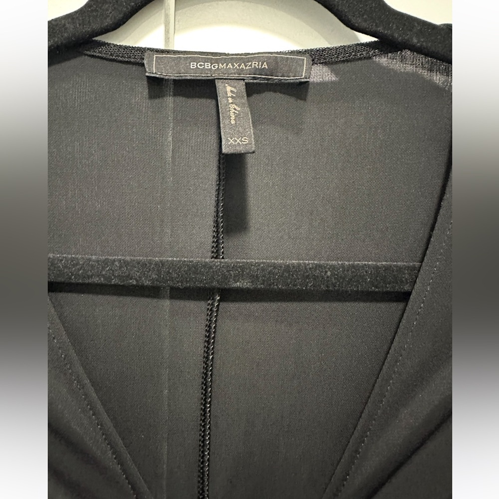 BCBGMaxAzria Black Ruched Long Sleeve Dress - Picture 6 of 8